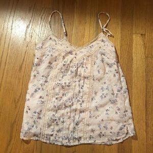 Abercrombie and Fitch light pink floral tank top!